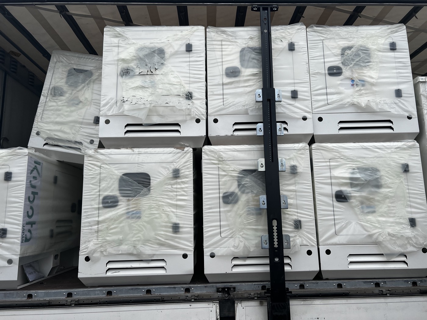 Stacked units packed and ready to ship