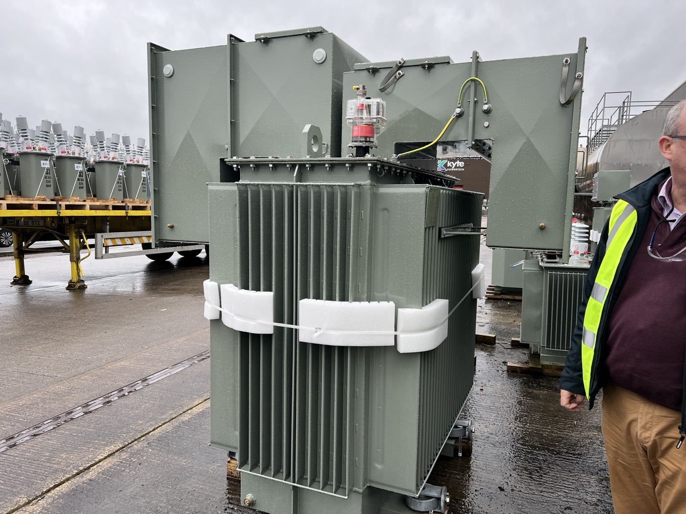 Power transformer prepared for dispatch